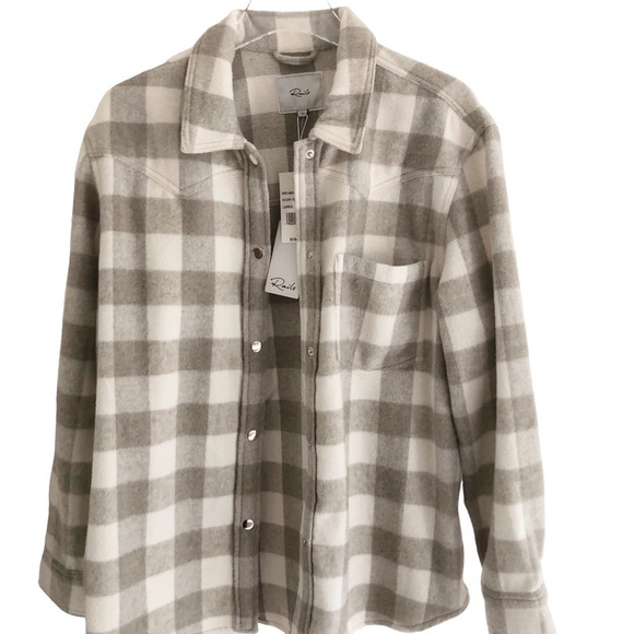 Rails Trip Shirt Jacket Ivory Rain Size Large NWT - Picture 5 of 14